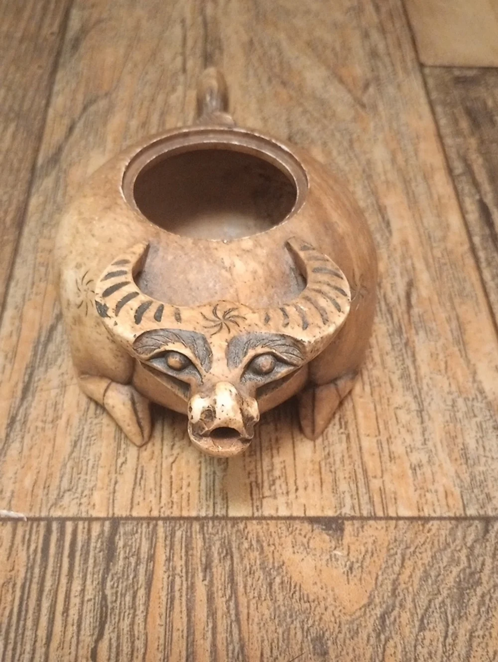 Handcrafted Hand Carved Stone Water Buffalo Teapot